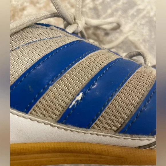 ADIDAS Soccer SUPER SALA Indoor Soccer Shoes Blue/White/Green Mens Size 8.5 - Picture 7 of 9